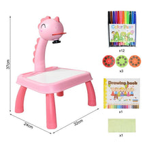 Children Led Projector Art Drawing Table Toys Kids Painting Board Desk Arts Crafts Educational Learning Paint Tools Toy for Girl - Loja Ammix