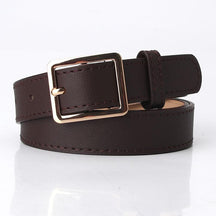 2022 Women Belts New PU Leather Simple Metal Buckle Belt Girls Dress Jean Pants Waistband Belts for Lady Luxury Designer Brand - Loja Ammix