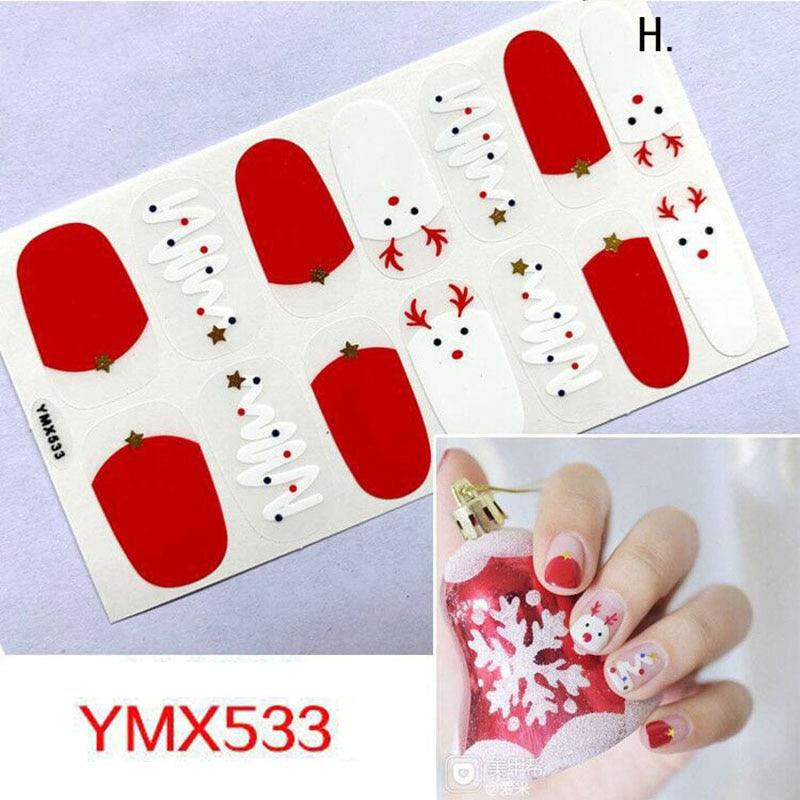 Four Sorts of Nail Stickers Fashion Nail Wraps Self Adhesive Manicure Decoracion Nail Strips Nail Sticker Set Nail Art - Loja Ammix