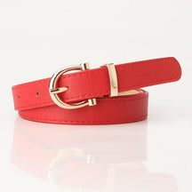 2022 Women Belts New PU Leather Simple Metal Buckle Belt Girls Dress Jean Pants Waistband Belts for Lady Luxury Designer Brand - Loja Ammix