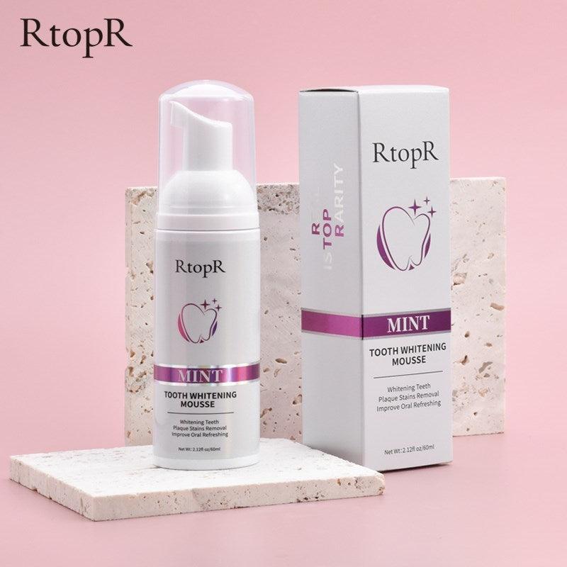 RtopR Teeth Cleansing Whitening Mousse Removes Stains Teeth Whitening Oral Hygiene Mousse Toothpaste Whitening and Staining 60ml - Loja Ammix