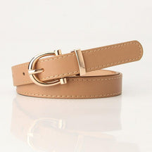 2022 Women Belts New PU Leather Simple Metal Buckle Belt Girls Dress Jean Pants Waistband Belts for Lady Luxury Designer Brand - Loja Ammix