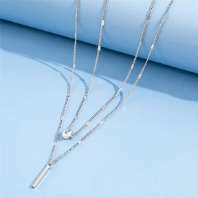 Simple Crystal Geometric Gold Color Pendant Necklace Set for Women Charms Fashion Square Rhinestone Female Vintage Jewelry 2022 - Loja Ammix