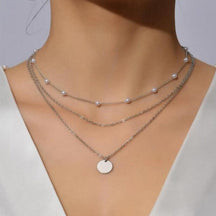 Simple Crystal Geometric Gold Color Pendant Necklace Set for Women Charms Fashion Square Rhinestone Female Vintage Jewelry 2022 - Loja Ammix