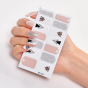 Four Sorts of Nail Stickers Fashion Nail Wraps Self Adhesive Manicure Decoracion Nail Strips Nail Sticker Set Nail Art - Loja Ammix