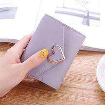 Fashion Women Wallets Leather Female Purse Mini Hasp Solid Multi-Cards Holder Coin Short Wallets Slim Small Wallet Zipper Hasp - Loja Ammix