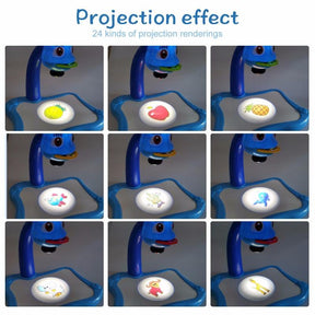 Children Led Projector Art Drawing Table Toys Kids Painting Board Desk Arts Crafts Educational Learning Paint Tools Toy for Girl - Loja Ammix
