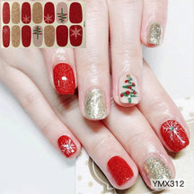 Four Sorts of Nail Stickers Fashion Nail Wraps Self Adhesive Manicure Decoracion Nail Strips Nail Sticker Set Nail Art - Loja Ammix