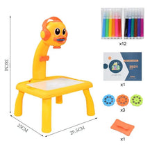 Children Led Projector Art Drawing Table Toys Kids Painting Board Desk Arts Crafts Educational Learning Paint Tools Toy for Girl - Loja Ammix