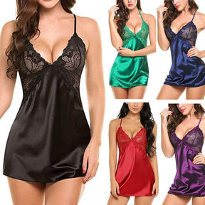 Camisola de Cetim com Renda