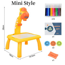Children Led Projector Art Drawing Table Toys Kids Painting Board Desk Arts Crafts Educational Learning Paint Tools Toy for Girl - Loja Ammix