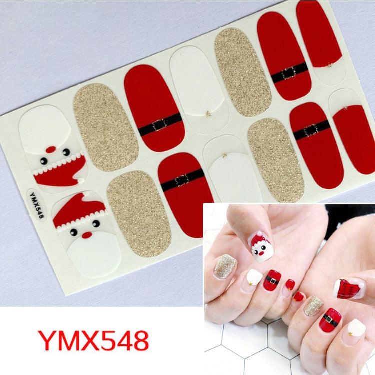 Four Sorts of Nail Stickers Fashion Nail Wraps Self Adhesive Manicure Decoracion Nail Strips Nail Sticker Set Nail Art - Loja Ammix