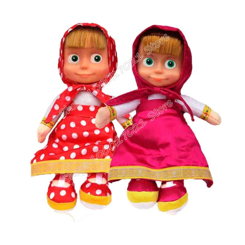 2022 Masha and Bear Model Toy Cartoon Soft Cotton Doll Animation Peripheral Derivatives Children Decorate Ornament Boy Girl Gift - Loja Ammix