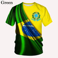 Camisa Unissex Casual Bandeira do Brasil 3D - Loja Ammix