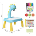 Children Led Projector Art Drawing Table Toys Kids Painting Board Desk Arts Crafts Educational Learning Paint Tools Toy for Girl - Loja Ammix