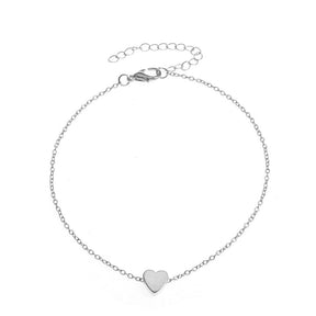 New Fashion Simple Heart Female Anklets Foot Jewelry Leg New Anklets On Foot Ankle Bracelets For Women Leg Chain Gifts - Loja Ammix