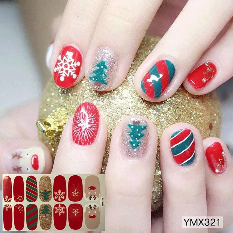 Four Sorts of Nail Stickers Fashion Nail Wraps Self Adhesive Manicure Decoracion Nail Strips Nail Sticker Set Nail Art - Loja Ammix