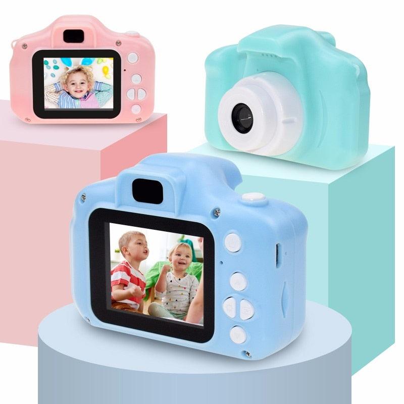Mini câmera fotográfica de desenho animado 2 polegadas tela HD para crianças câmera digital gravador de vídeo filmadora brinquedos para crianças meninas presente - Loja Ammix