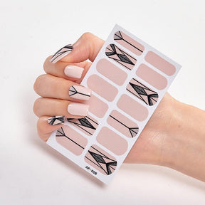 Four Sorts of Nail Stickers Fashion Nail Wraps Self Adhesive Manicure Decoracion Nail Strips Nail Sticker Set Nail Art - Loja Ammix