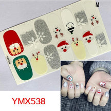 Four Sorts of Nail Stickers Fashion Nail Wraps Self Adhesive Manicure Decoracion Nail Strips Nail Sticker Set Nail Art - Loja Ammix