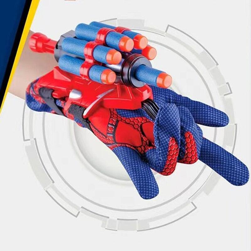 New Spiderman Figure Toy Kids Plastic Cosplay Glove Launcher Set Hero Launcher Wrist Toy Halloween Funny Toys Boy Children Gift - Loja Ammix