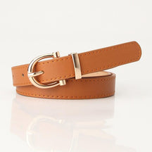 2022 Women Belts New PU Leather Simple Metal Buckle Belt Girls Dress Jean Pants Waistband Belts for Lady Luxury Designer Brand - Loja Ammix