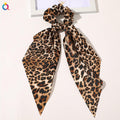 Fashion Solid Color Bow Satin Long Ribbon Ponytail Scarf Hair Tie Scrunchies Women Girls Elastic Hair Bands Hair Accessories - Loja Ammix