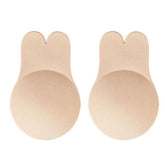 Women Push Up Bras Self Adhesive Silicone Strapless Invisible Bra Reusable Sticky Breast Lift Tape Rabbit Nipple Cover Bra Pads - Loja Ammix