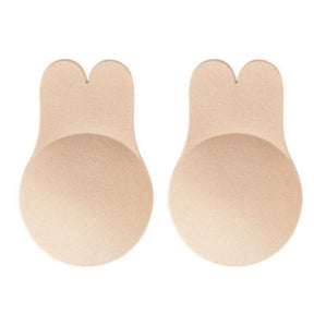 Women Push Up Bras Self Adhesive Silicone Strapless Invisible Bra Reusable Sticky Breast Lift Tape Rabbit Nipple Cover Bra Pads - Loja Ammix