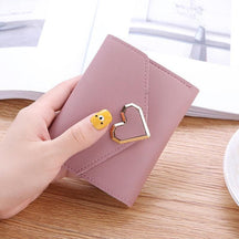 Fashion Women Wallets Leather Female Purse Mini Hasp Solid Multi-Cards Holder Coin Short Wallets Slim Small Wallet Zipper Hasp - Loja Ammix