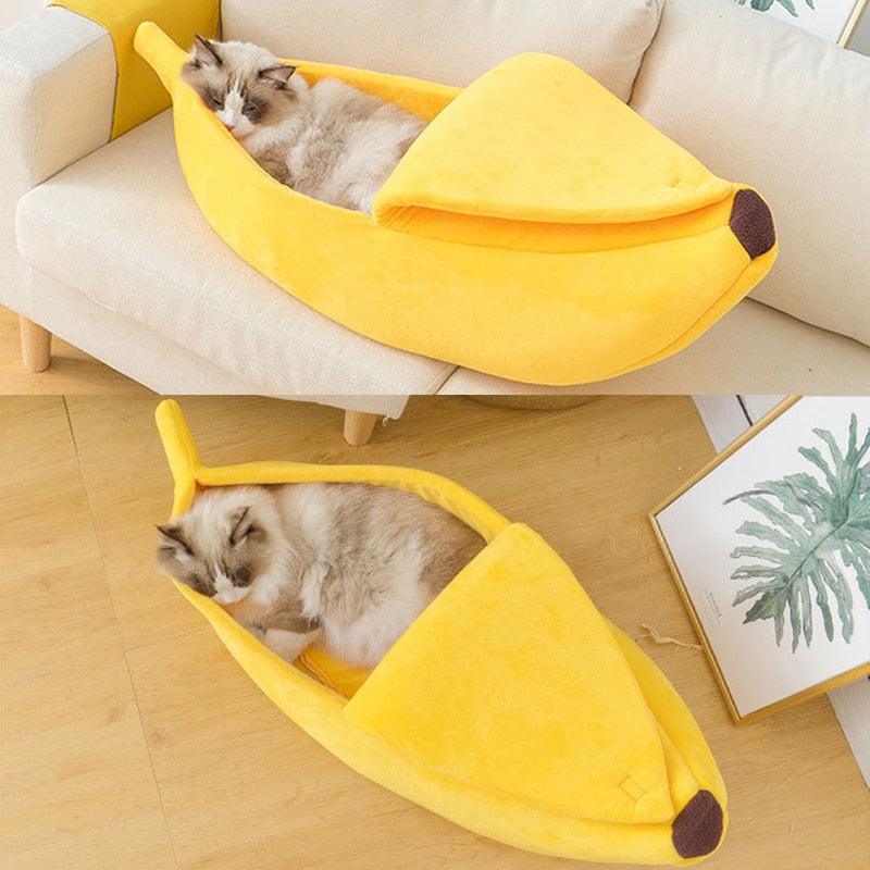 Cama Banana para Cães ou Gatos Linda e Aconchegante - Loja Ammix