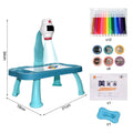 Children Led Projector Art Drawing Table Toys Kids Painting Board Desk Arts Crafts Educational Learning Paint Tools Toy for Girl - Loja Ammix