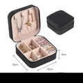 Jewelry Box Portable Leather Jewelry Organizer Box Display Travel Jewelry Case Boxes Button Leather Storage Zipper Jewelers - Loja Ammix