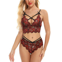 Seamless Transparent Lingerie Set Women Lace Bowknot Push Up Bra And Panty Set Sexy V Neck Breathable Erotic Underwear Sets - Loja Ammix