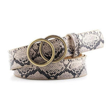 Double Ring Belts for Women Girls Fashion Leopard Waist Belt PU Metal Buckle Heart Pin Belt Leisure Dress Jeans Wild Waistband - Loja Ammix