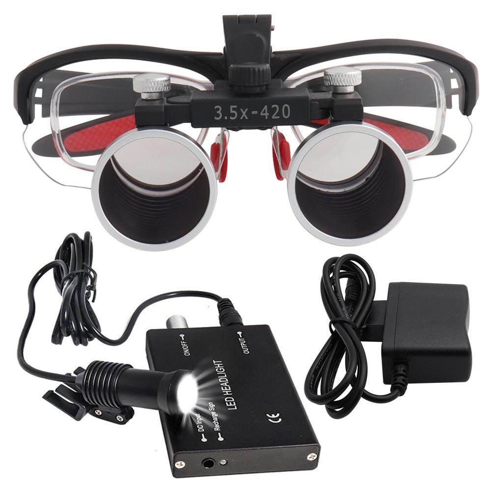 Lupa Dental Binocular Médico 2.5/3.5x420 - Loja Ammix