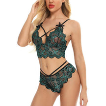 Seamless Transparent Lingerie Set Women Lace Bowknot Push Up Bra And Panty Set Sexy V Neck Breathable Erotic Underwear Sets - Loja Ammix