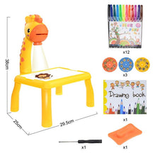 Children Led Projector Art Drawing Table Toys Kids Painting Board Desk Arts Crafts Educational Learning Paint Tools Toy for Girl - Loja Ammix