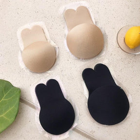 Women Push Up Bras Self Adhesive Silicone Strapless Invisible Bra Reusable Sticky Breast Lift Tape Rabbit Nipple Cover Bra Pads - Loja Ammix