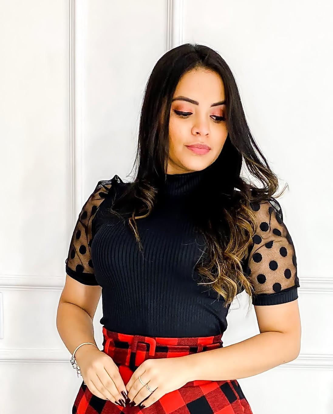 Blusa Blogueira Bouffant Tule - Loja Ammix