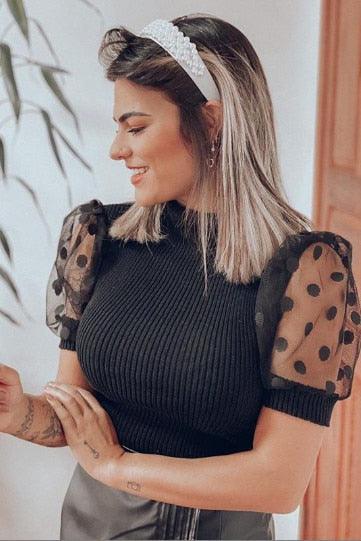 Blusa Blogueira Bouffant Tule - Loja Ammix