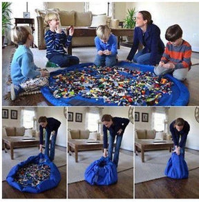 Portable Kids Toy Storage Bag And Play Mat Lego Toys Organizer Bin Box Baby Fashion Practical Storage Bags EJ880524 - Loja Ammix