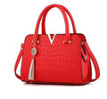 New trend ladies middle-aged slung shoulder mom handbag red bag - Loja Ammix
