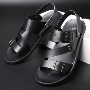 Sandália de Couro Masculina - Loja Ammix