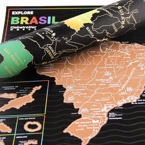 Mapa Raspadinha do Brasil com Bandeiras e principais destinos Brasileiros. - Loja Ammix
