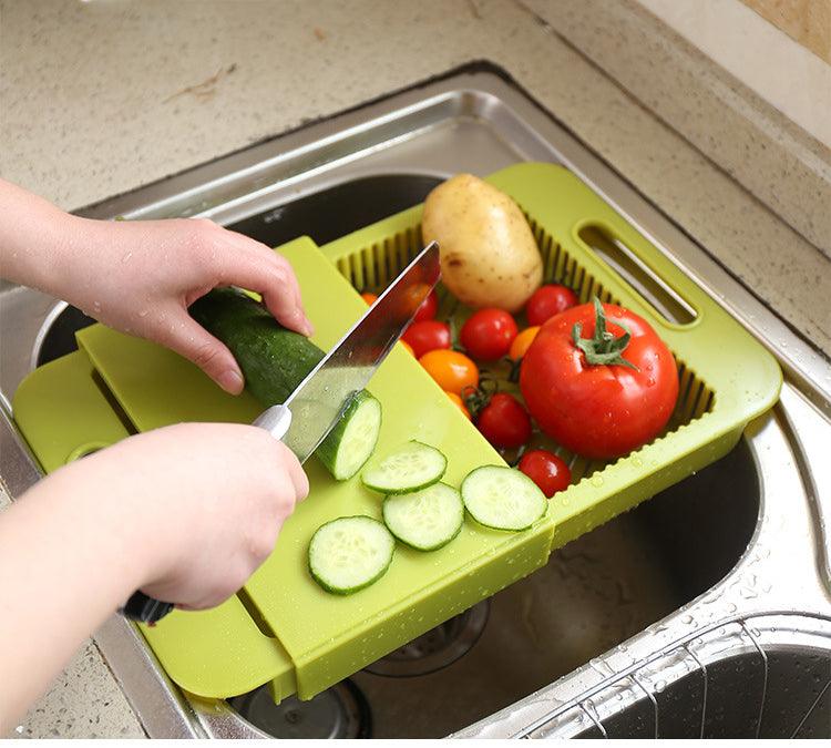 Sink drain cutting board & Plastic cutting board & Fruit plate kitchen tools - Loja Ammix
