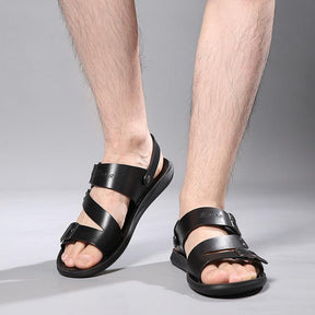 Sandália de Couro Masculina - Loja Ammix