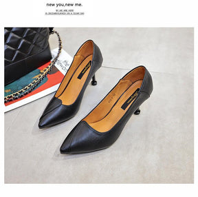 Black stiletto heel shoes - Loja Ammix