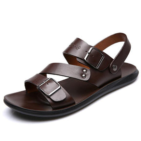 Sandália de Couro Masculina - Loja Ammix