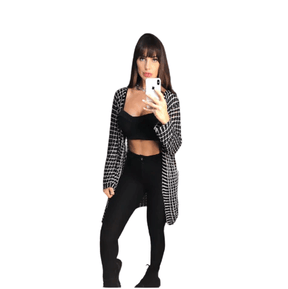 Kimono Sobretudo Feminino Luxo Tricô - Loja Ammix